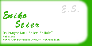 eniko stier business card